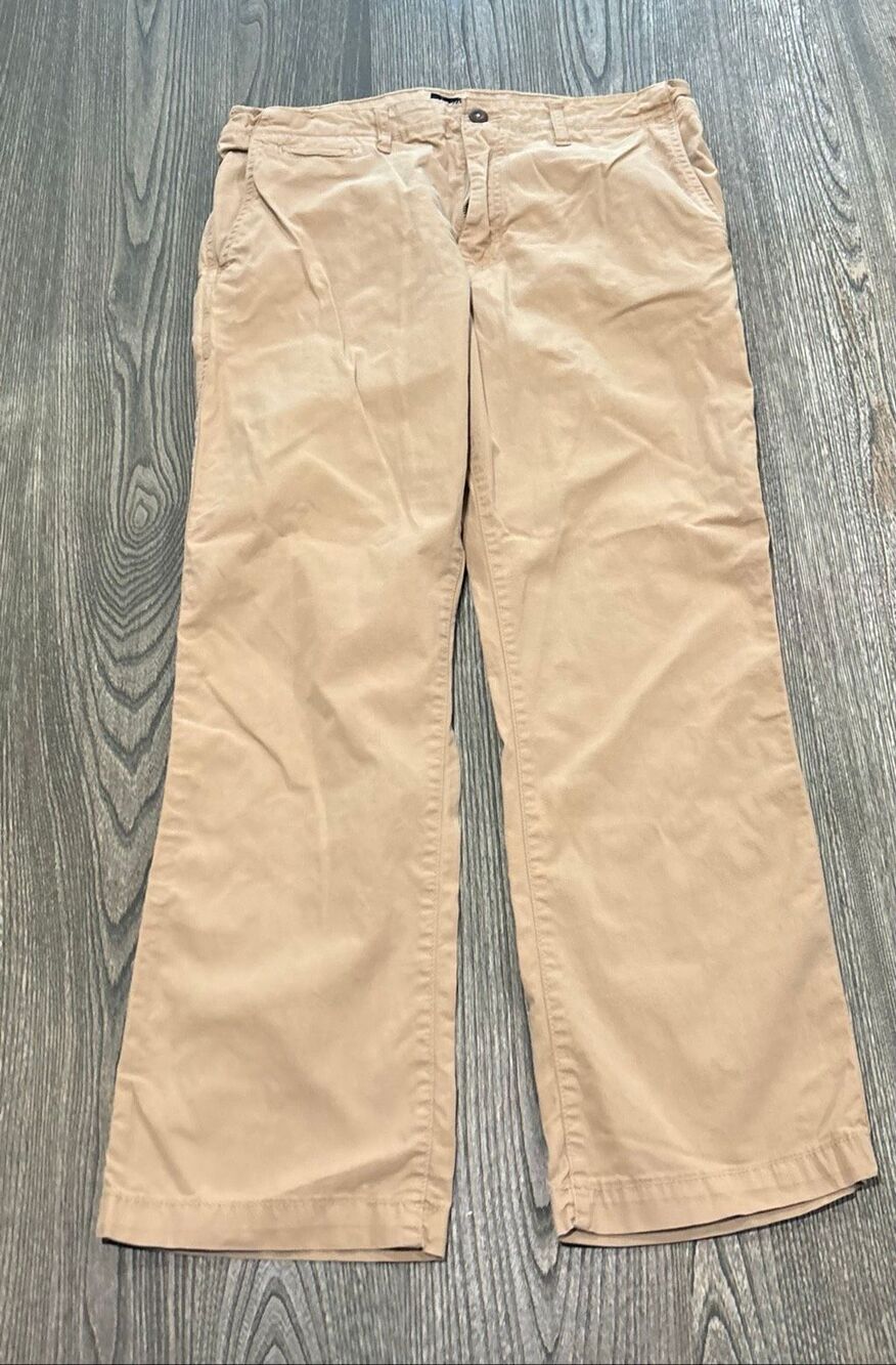 American Eagle Men's Core Flex Original Bootcut Chino Pants Tan Size 33x30